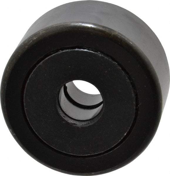Accurate Bushing - 5/8" Bore, 2-1/4" Roller Diam x 1-1/4" Roller Width, Steel Yoke Cam Follower - 10,370 Lb Dynamic Load Capacity, 1-5/16" Overall Width - Exact Tool & Supply