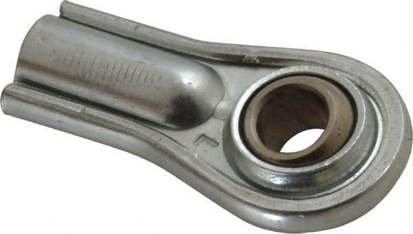 Alinabal - 1/2" ID, Female Spherical Rod End - 1/2-20 LH, Carbon Steel with Nylon Raceway - Exact Tool & Supply