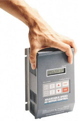 Leeson - 115/230 Volt, 1 hp, Frequency Drive, Inverter & Speed Control - 6.12" Wide x 4.22" Deep x 7-1/2" High - Exact Tool & Supply