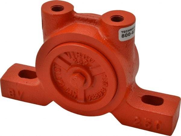 Vibco - 380 Lb. Force, 13 Cubic Feet per Minute, 11,000 RPM, 79 Decibel, Pneumatic Vibrator - 6-3/4" Long x 2-3/4" Wide x 3-15/16" High, 1/4 Port Inlet, 1/4 Port Outlet - Exact Tool & Supply