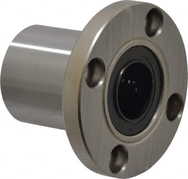 Value Collection - 16mm ID, Round Flanged Single Linear Bearing - 28mm OD - Exact Tool & Supply