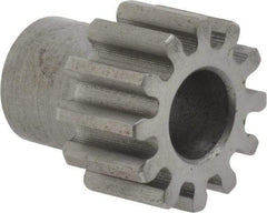 Boston Gear - 20 Pitch, 0.6" Pitch Diam, 12 Tooth Spur Gear - 3/8" Face Width, 5/16" Bore Diam, 0.46" Hub Diam, 14.5° Pressure Angle, Steel - Exact Tool & Supply