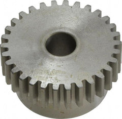 Boston Gear - 16 Pitch, 1-7/8" Pitch Diam, 30 Tooth Spur Gear - 1/2" Face Width, 1/2" Bore Diam, 1.58" Hub Diam, 14.5° Pressure Angle, Steel - Exact Tool & Supply