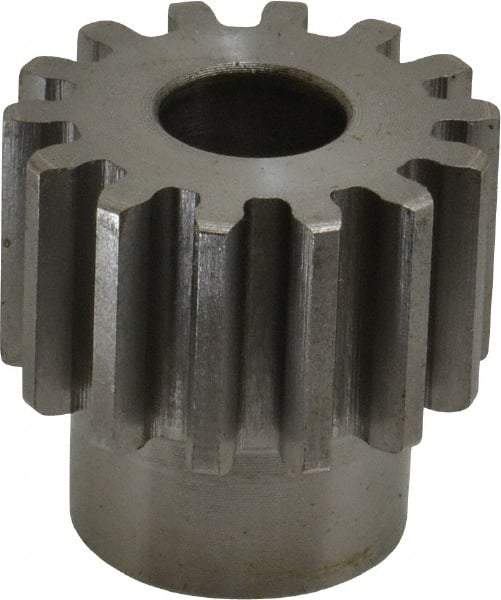 Boston Gear - 12 Pitch, 1.167" Pitch Diam, 14 Tooth Spur Gear - 3/4" Face Width, 1/2" Bore Diam, 0.92" Hub Diam, 14.5° Pressure Angle, Steel - Exact Tool & Supply