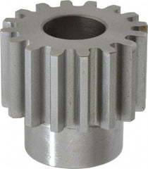 Boston Gear - 10 Pitch, 1.6" Pitch Diam, 16 Tooth Spur Gear - 1" Face Width, 3/4" Bore Diam, 1.22" Hub Diam, 14.5° Pressure Angle, Steel - Exact Tool & Supply