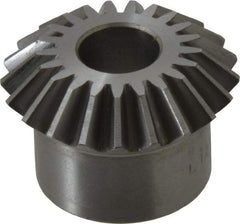 Boston Gear - 12 Pitch, 1-3/4" Pitch Diam, 21 Tooth Miter Gear - 0.4" Face Width, 5/8" Bore Diam, 1.38" Hub Diam, 20° Pressure Angle, Steel - Exact Tool & Supply