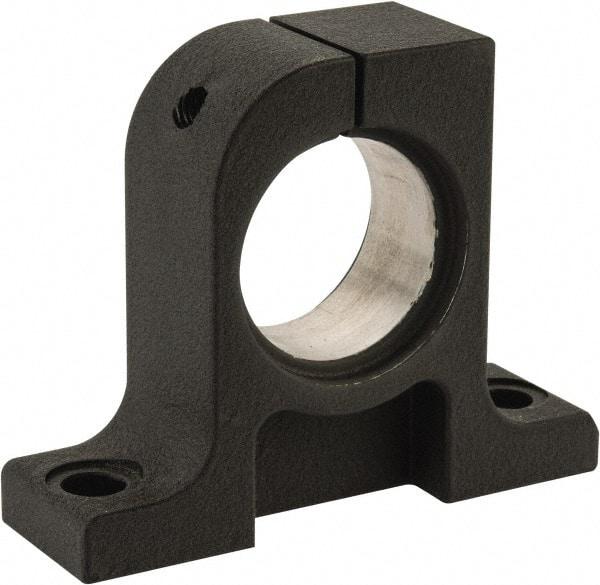 Thomson Industries - 40mm Diam, Malleable Iron Alloy Shaft Support - Plain Shafting - Exact Tool & Supply