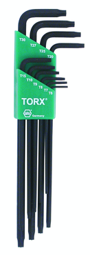 10 Piece - T6; T7; T8; T9; T10; T15; T20; T25; T27; T30 - Torx Long Arm L-Key Set - Exact Tool & Supply