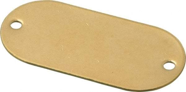 C.H. Hanson - 2-1/8 Inch Wide, Style 1, Brass Blank Metal Plate - 1 Inch High, 25 Pieces - Exact Tool & Supply
