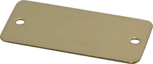 C.H. Hanson - 2 Inch Wide, Style 2, Brass Blank Metal Plate - 1 Inch High, 25 Pieces - Exact Tool & Supply