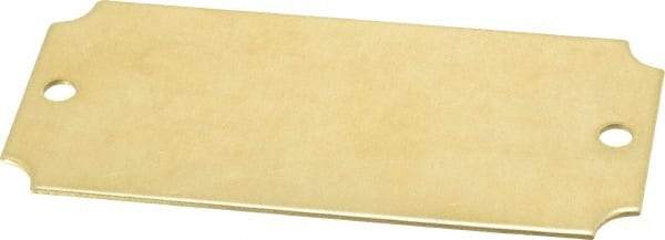 C.H. Hanson - 3-1/16 Inch Wide, Style 3, Brass Blank Metal Plate - 1-7/16 Inch High, 10 Pieces - Exact Tool & Supply