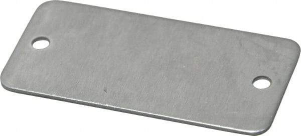 C.H. Hanson - 2 Inch Wide, Style 2, Aluminum Blank Metal Plate - 1 Inch High, 50 Pieces - Exact Tool & Supply
