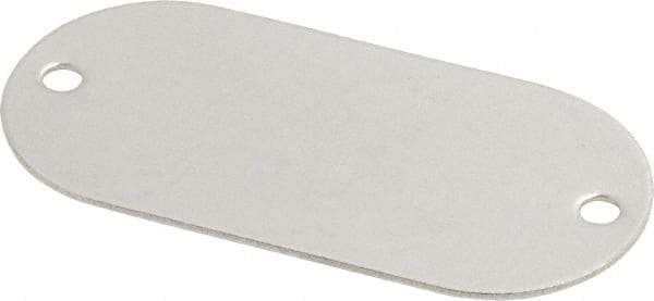 C.H. Hanson - 2-1/8 Inch Wide, Style 1, Stainless Steel Blank Metal Plate - 1 Inch High, 10 Pieces - Exact Tool & Supply