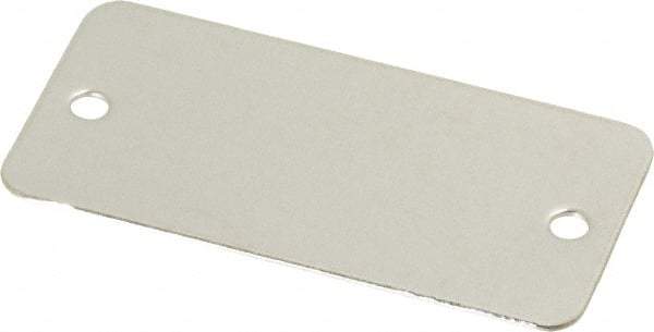 C.H. Hanson - 2 Inch Wide, Style 2, Stainless Steel Blank Metal Plate - 1 Inch High, 10 Pieces - Exact Tool & Supply
