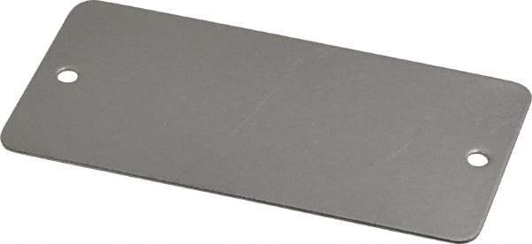 C.H. Hanson - 3 Inch Wide, Style 2, Stainless Steel Blank Metal Plate - 1-1/2 Inch High, 10 Pieces - Exact Tool & Supply