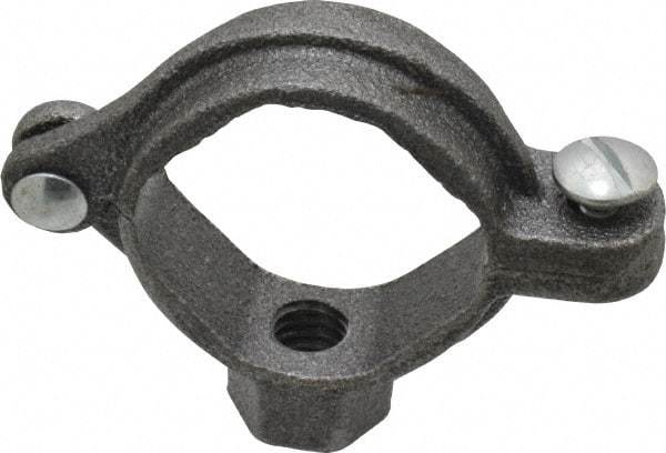 Value Collection - 1" Pipe, 3/8" Rod, Extension Split Pipe Clamp - 180 Lb Capacity, Malleable Iron - Exact Tool & Supply