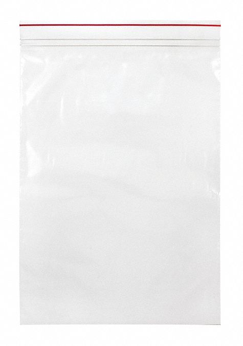 18"L x 13"W Standard Reclosable Poly Bag with Zip Seal Closure, Clear; 2 mil Thickness