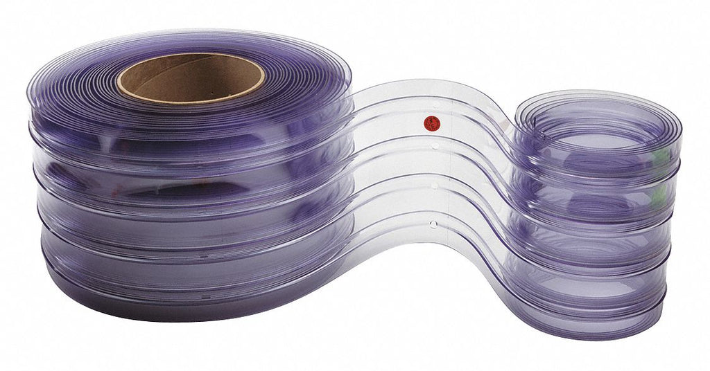Ribbed PVC Replacement Strips, 12" Strip Width, 75 ft. Roll Length