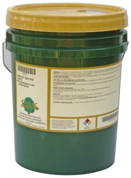 Oak Signature - Oakflo DSY 910, 5 Gal Pail Cutting & Grinding Fluid - Synthetic, For Drilling, Milling, Sawing, Tapping, Turning - Exact Tool & Supply