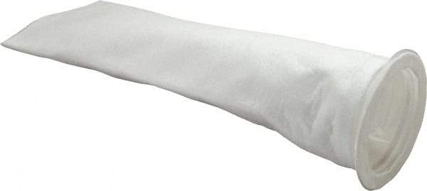 Pentair - 5 Micron, Size 6, Semi Rigid Bag Filter - 4 Inch Diameter, 18.5 Inch Long, 1-3/4 Sq. Ft. - Exact Tool & Supply