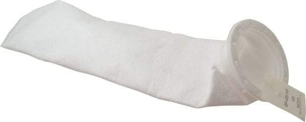 Pentair - 100 Micron, Size 5, Semi Rigid Bag Filter - 4 Inch Diameter, 18.5 Inch Long, 1-3/4 Sq. Ft. - Exact Tool & Supply