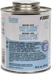 Oatey - 16 oz Medium Bodied Cement - Blue, Use with PVC up to 6" Diam - Exact Tool & Supply