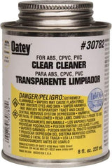 Oatey - 8 oz All-Purpose Cleaner - Clear, Use with ABS, PVC & CPVC For All Diameters - Exact Tool & Supply