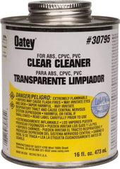 Oatey - 16 oz All-Purpose Cleaner - Clear, Use with ABS, PVC & CPVC For All Diameters - Exact Tool & Supply