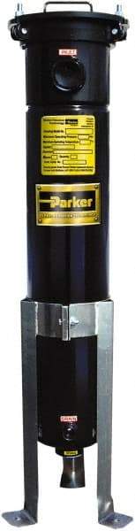 Parker - 2 Inch, Carbon Steel, Bag Filter Housing - FNPT End Connection, 160 GPM Max Flow - Exact Tool & Supply