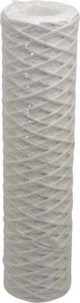 Parker - 2-1/2" OD, 1µ, Acetate Cotton String-Wound Cartridge Filter - 10" Long - Exact Tool & Supply