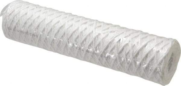 Parker - 2-1/2" OD, 1µ, Acetate Cotton String-Wound Cartridge Filter - 10" Long - Exact Tool & Supply