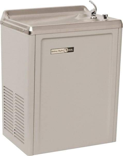 Halsey Taylor - 4 GPH Cooling Capacity Compact Flush Wall Mounted Water Cooler & Fountain - Vinyl Cabinet, 230 Watts, 2.5 Full Load Amperage, 0.16 hp - Exact Tool & Supply