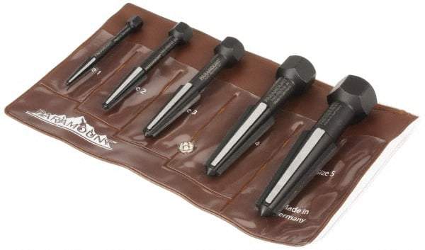 Paramount - 5 Piece Screw Extractor Set - #1 to #5 Size Range - Exact Tool & Supply