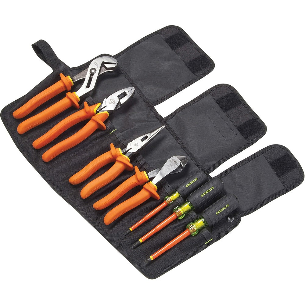 Greenlee - 7 Piece Insulated Plier & Screwr Hand Tool Set - Exact Tool & Supply