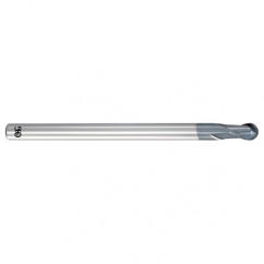 .4mm Dia. - 40mm OAL - Carbide - Ball End HP End Mill-2 FL - Exact Tool & Supply