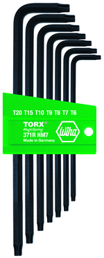 7 Piece - T6; T7; T8; T9; T10; T15; T20 MagicRing® Screw Holding - Torx Long Arm L-Key Set - Exact Tool & Supply
