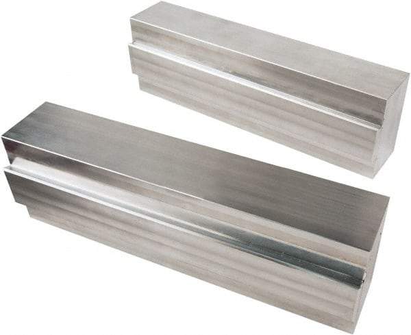 Kurt - 1.475" Jaw Width, Quick Change Jaw System, Vise Jaw Set - Aluminum Alloy, Bolt On, Soft Jaws - Exact Tool & Supply