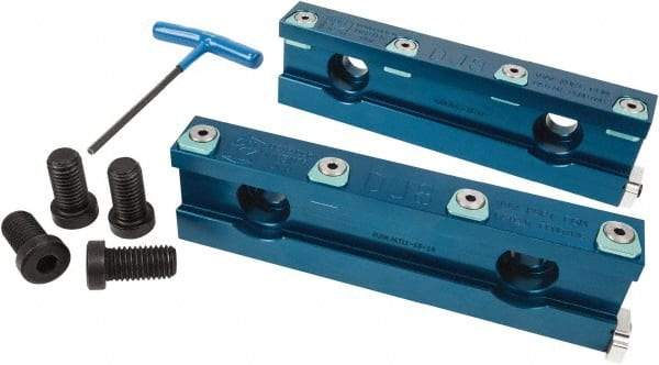 Kurt - 1.075" Jaw Width, Quick Change Jaw System, Vise Jaw Set - Aluminum Alloy, Bolt On, Soft Jaws - Exact Tool & Supply