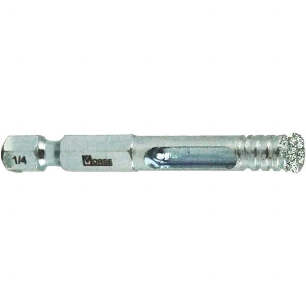 M.K. MORSE - 1/4" Diam, 1-1/2" Cutting Depth, Hole Saw - Steel Saw, Gulleted Edge - Exact Tool & Supply