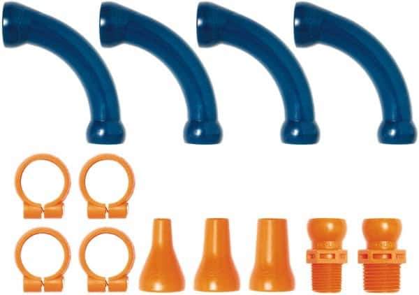 Loc-Line - 1/2" Hose Inside Diam, Coolant Hose Elbow - For Use with Loc-Line Modular Hose System - Exact Tool & Supply