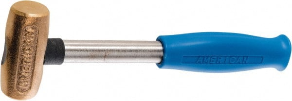American Hammer - 3 Lb Head 1-3/4" Face Bronze Head Hammer - Exact Tool & Supply