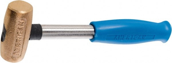 American Hammer - 1-1/2 Lb Head 1-1/4" Face Brass Hammer - Exact Tool & Supply