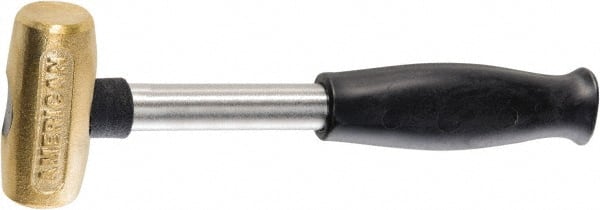 American Hammer - 1 Lb Head 1-1/8" Face Brass Hammer - Exact Tool & Supply
