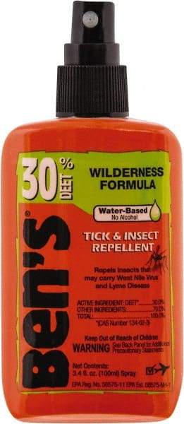 Ben's - 3.4 oz 30% DEET Pump Spray - For Ticks, Mosquitos, Disease Carrying Insects - Exact Tool & Supply