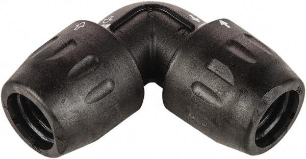 Transair - 1/2" ID, 16.5mm OD, 90° Union Elbow - Plastic, 232 Max psi - Exact Tool & Supply