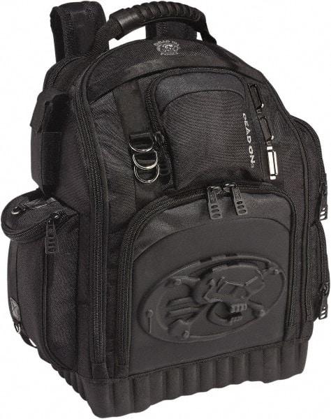 Dead On - 34 Pocket Black Polyester Backpack Tool Bag - 17" Wide x 10" Deep x 20" High - Exact Tool & Supply
