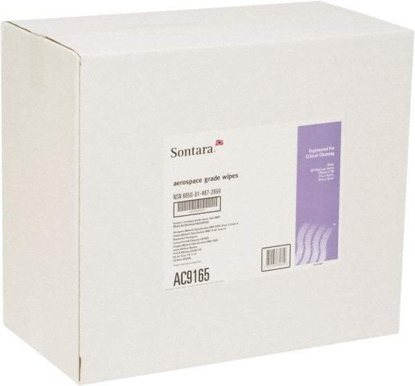 NuTrend Disposables - Dry Aerospace Wipes - Pop-Up, 9" x 16-1/2" Sheet Size, White - Exact Tool & Supply