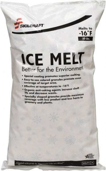 Ability One - 50 Lb Bag Environmentally Safe Pellet-Form Ice & Snow Melter & De-Icer - Exact Tool & Supply