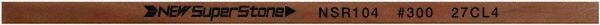 Value Collection - Flat Ceramic Finishing Stick - 100mm Long x 1mm Wide x 10mm Thick, 300 Grit - Exact Tool & Supply