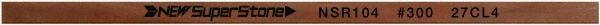 Value Collection - Flat Ceramic Finishing Stick - 100mm Long x 0.8mm Wide x 10mm Thick, 300 Grit - Exact Tool & Supply